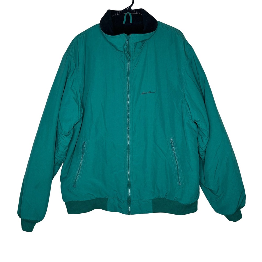 Eddie Bauer‎ VTG Outdoor Outfitter Men L Tall Bomber Jacket Made In USA Green